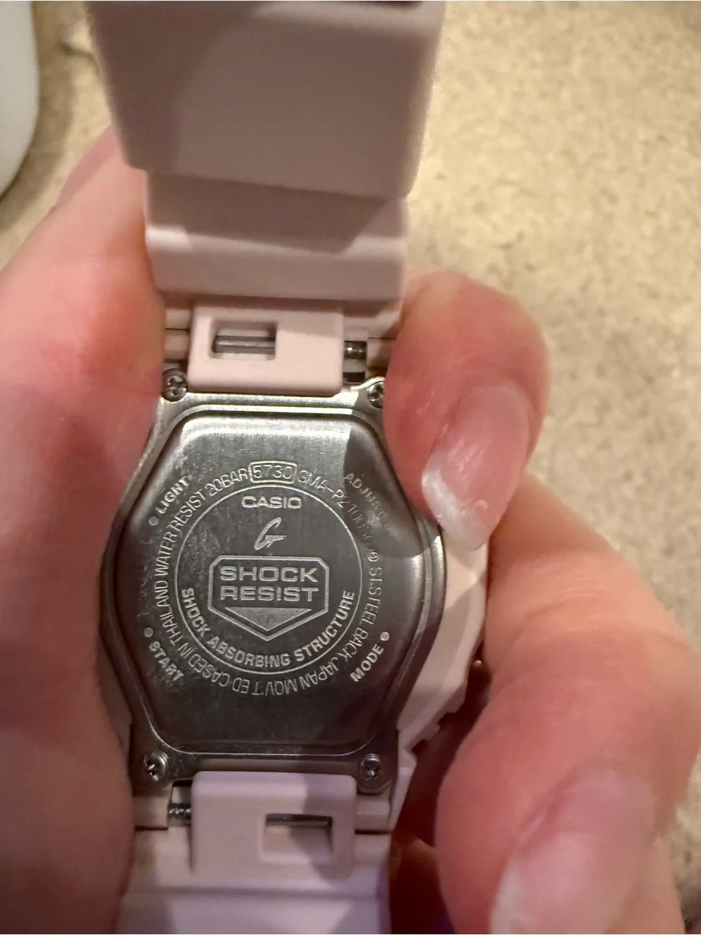 G shock pink watch
